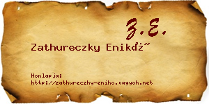 Zathureczky Enikő névjegykártya
