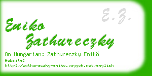 eniko zathureczky business card