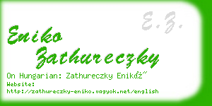 eniko zathureczky business card